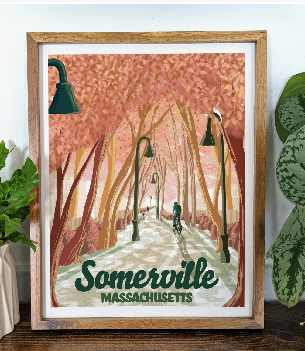 Beacon Hill, Boston Print – Kat Maus Haus Illustration