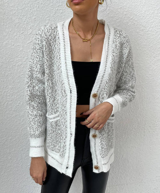 White & Grey Cardigan