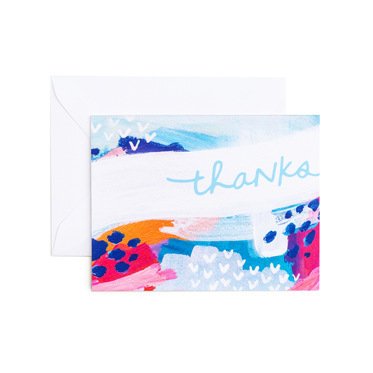 Watercolor Thank You Card: