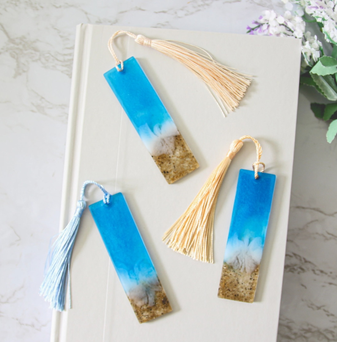 Ocean Resin Bookmark