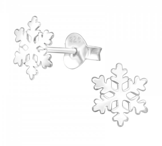 Silver Snowflake Studs