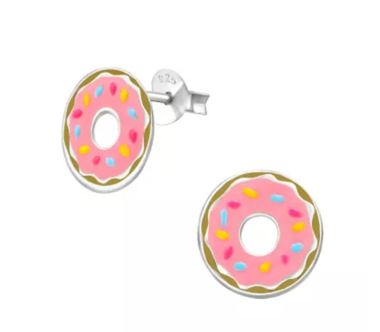 Strawberry Donut Studs