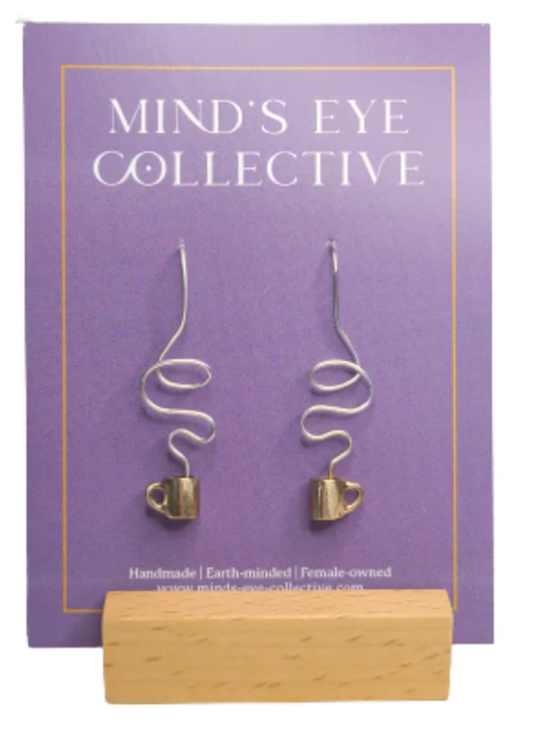 Bronze Mug Dangle Earrings