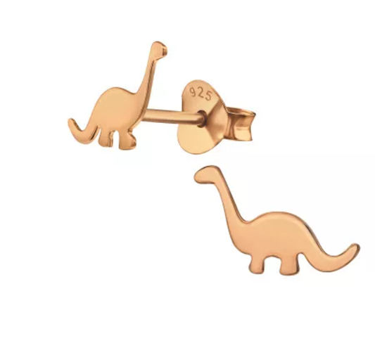 Rose Gold Dinosaur Studs