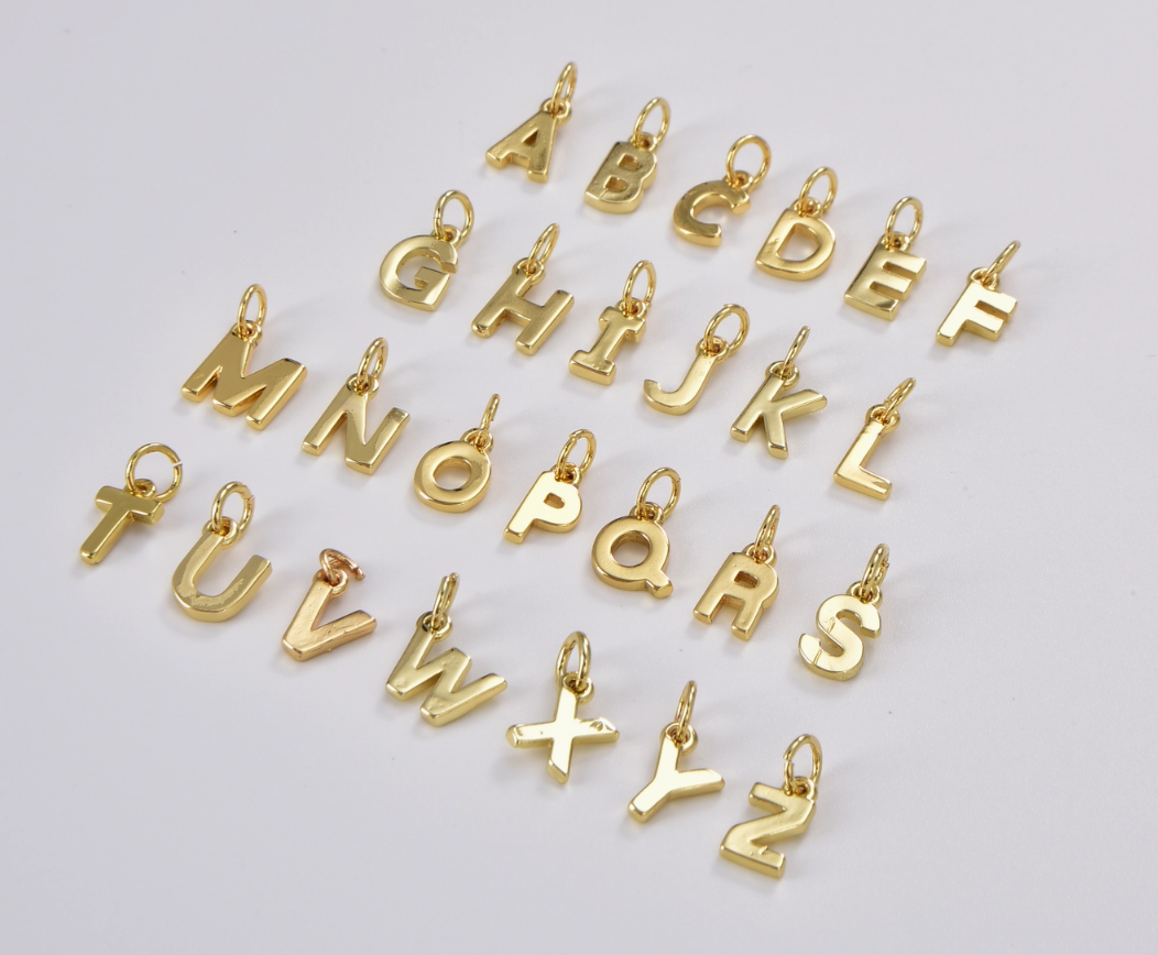 Gold Fill Uppercase Initial Pendants & Necklaces