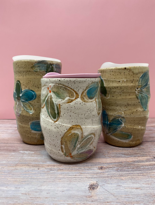 Ceramic Flower Tumbler