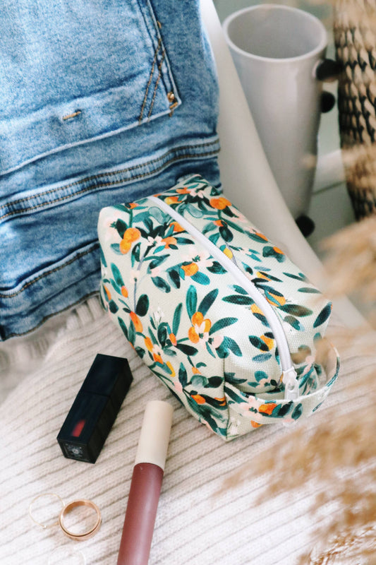 Sage Citrus Mini Makeup Bag