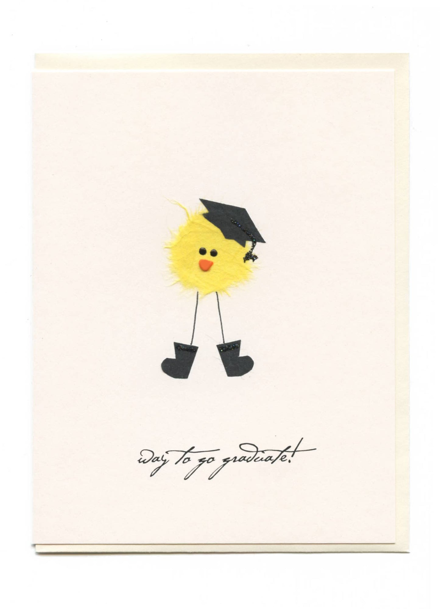 "Way To Go Grad!" Yellow Bird w Grad Hat