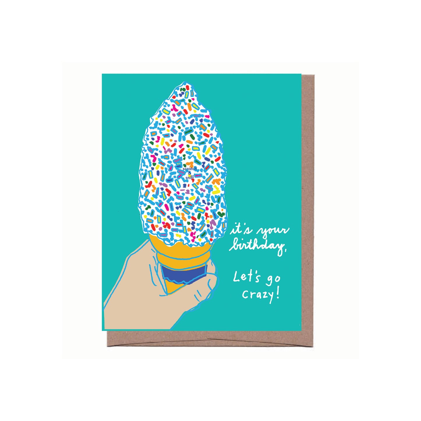 Scratch & Sniff Sprinkle Cone Birthday Card