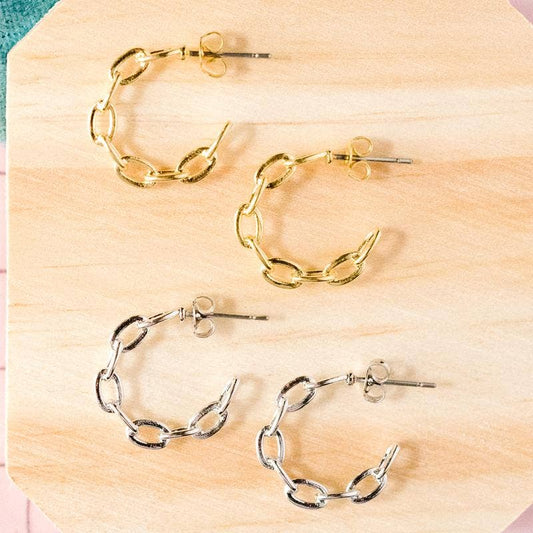 Chain Hoop Earrings