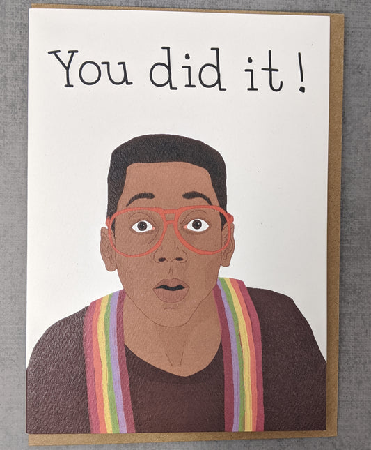 Urkel Congratulations card