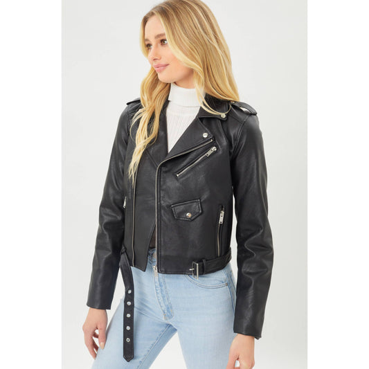 Faux Leather Biker Jacket