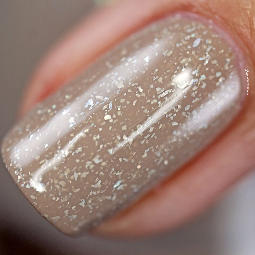 beige shimmer vegan nail polish